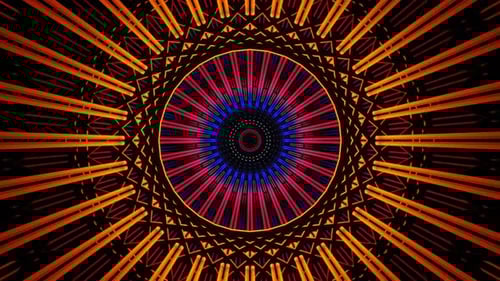 Mosaïque du tunnel d'animation VJ Loop