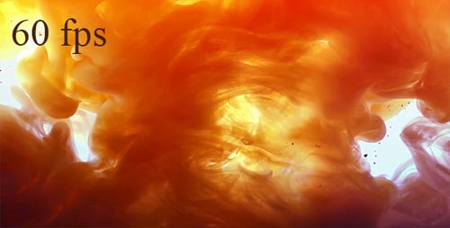 Abstract Orange Fluid Dissolving in Water