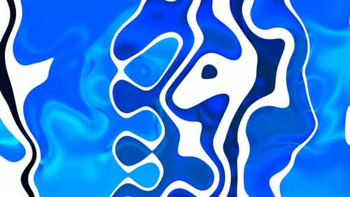Abstract Blue Liquid Fluid Waves Morphing Motion Background
