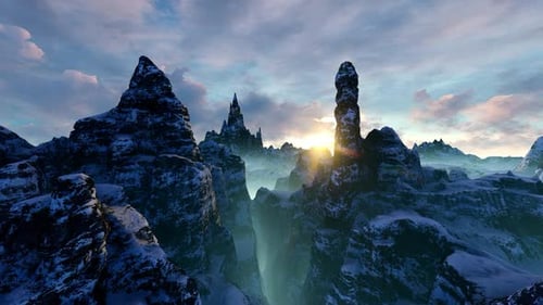Mountain landscape and gorge