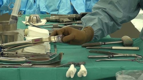 Selection of Surgical Tools Laid Out on Table