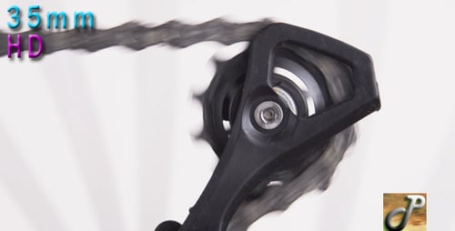 Rear Derailleur On a Bike In Motion