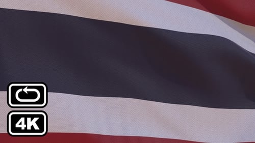 Realistic Waving Fabric Flag Animation Seamless Loop