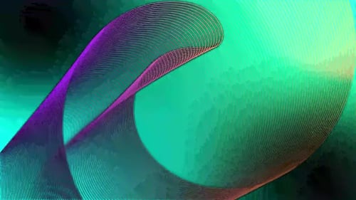 Fluid Abstract Line Art Motion Background with Waving Gradients