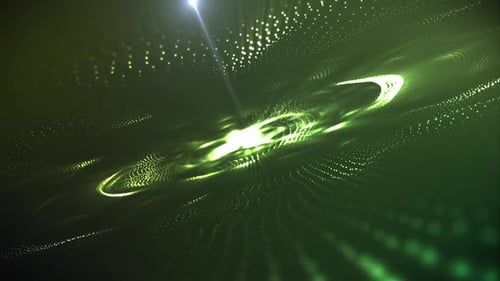 Abstract Particles Green Background HD