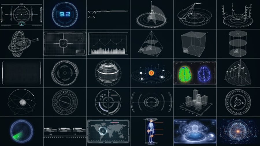 30 Super Hi-Tech HUD & Infographics Elements, Elements ft. supers ...