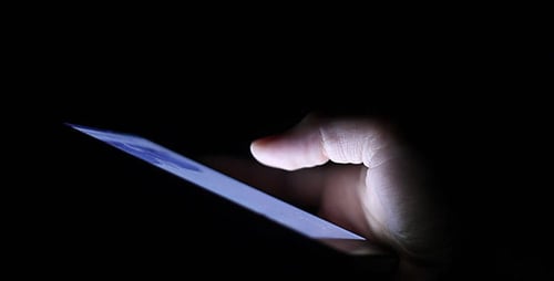 Finger Scrolling on a Digital Device in Darkness