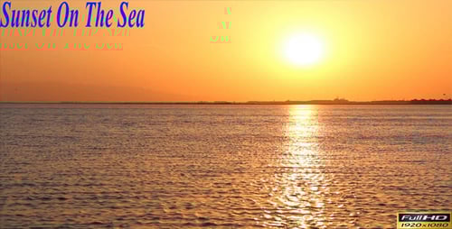 Sunset On The Sea