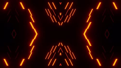 Vj Loop Blinking Orange X Waves For Party Or Disco Rave Performance Background 4K