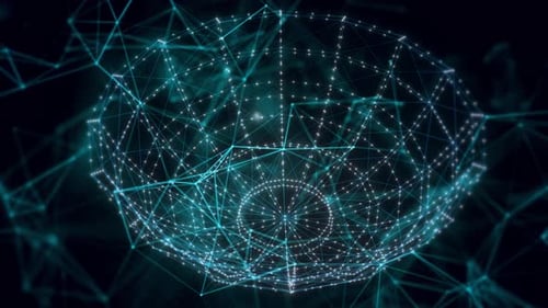 Dark Wood Bowl Hologram Close Up 4k