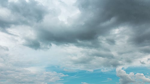 Fluffy White Clouds on Blue Sky 04
