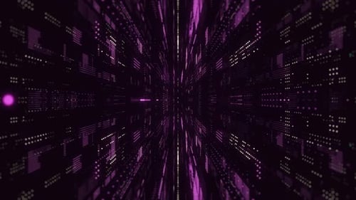 4K Digital Purple Data Sci Fi Background