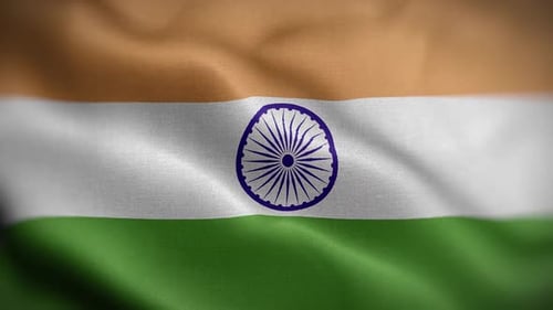 Realistic Waving India National Flag Loop Animation