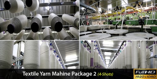 Factory Machines Spooling Thread in Textile Mill