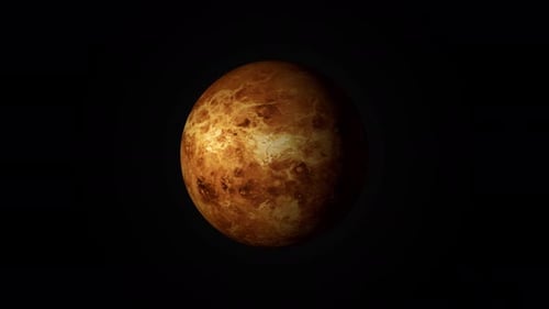 Seamless Loop Of A Rotating 3D Planet