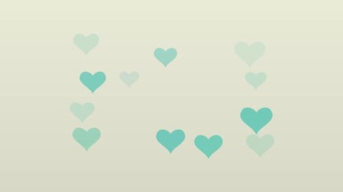 Minimalist Floating Hearts Loop Background Animation