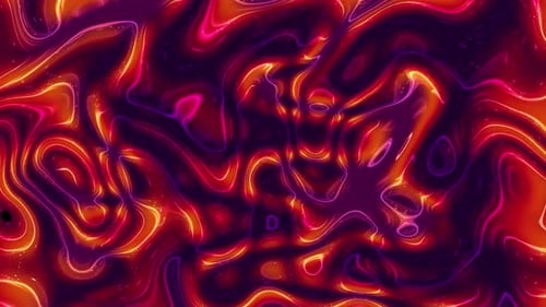 Abstract Fluid Neon Glowing Background Loop