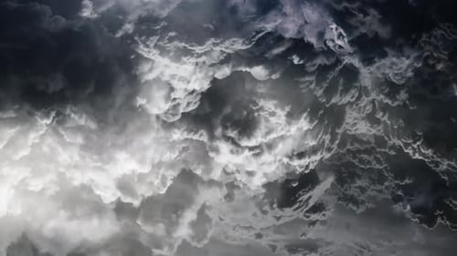 Ominous Storm Clouds Dark Aerial View