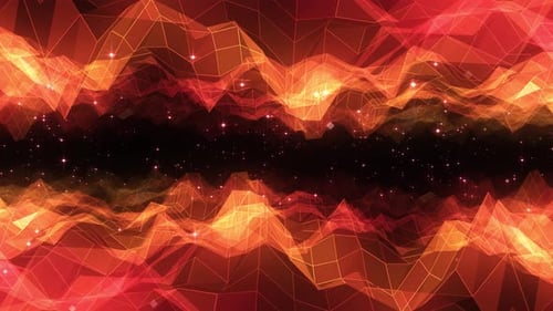 Abstract Geometric Glowing Wireframe Digital Background Loop