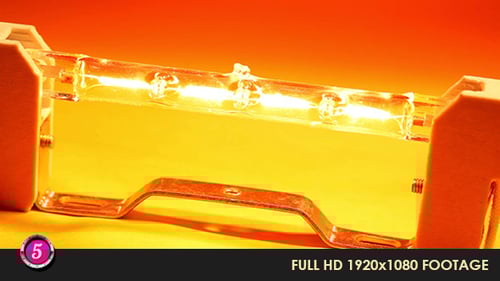 Halogen Light Bulb Lighting Up Close Up