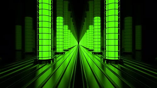 Green Tunnel Background 4K