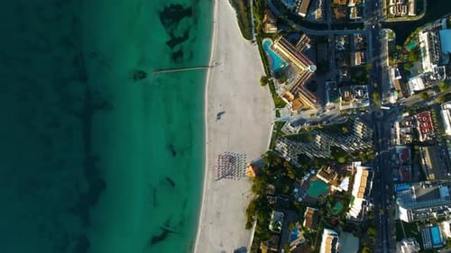 Vista aérea de la playa en Palma De Mallorca