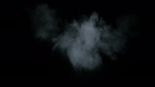 Ethereal Smoke Plumes on Black Background