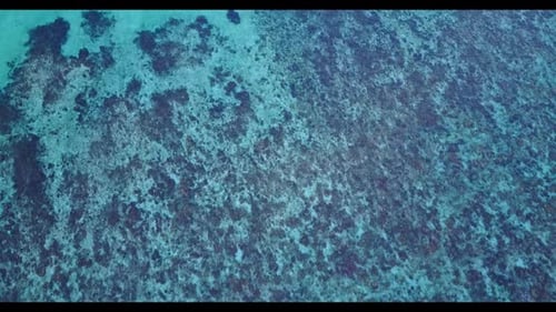 Aerial tourism of tropical sea view beach time by blue lagoon and white sand background of a dayout