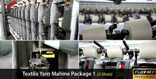 Textile Winding Machines Operating in a Factory