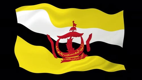 Animated Flag of Brunei Waving