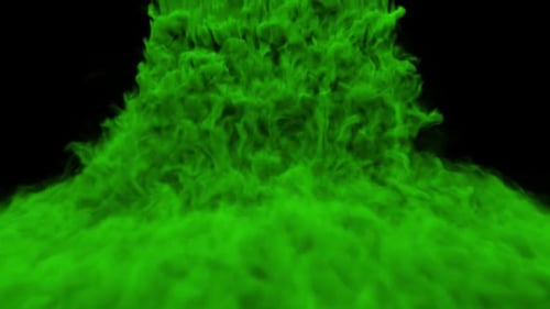 Grüner Rauchfluss mit Alpha