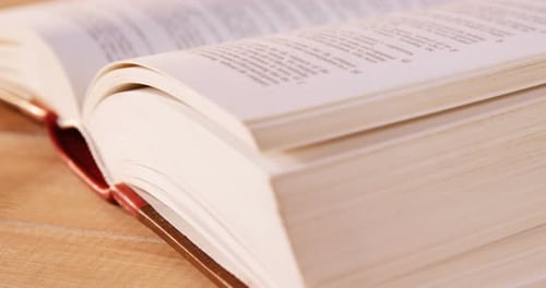 Close-up of a open book