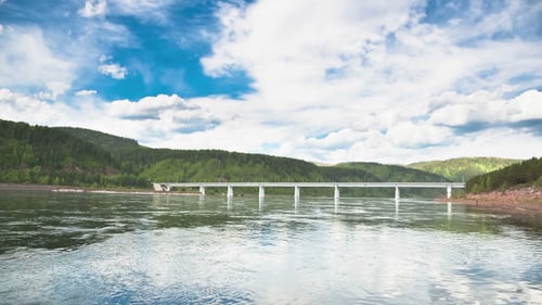 The Bridge Over the Yenisei River