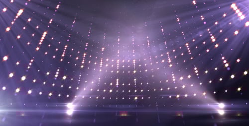 Vibrant Glowing Light Array Stage Background Loop
