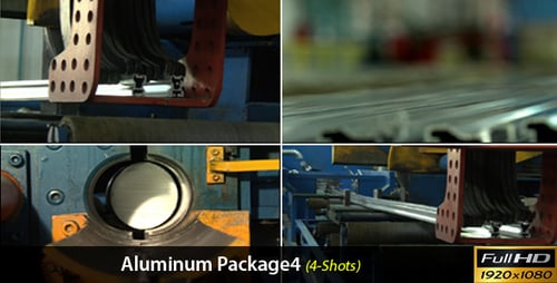 Aluminum Rods Cut by Automated Saw in Factory