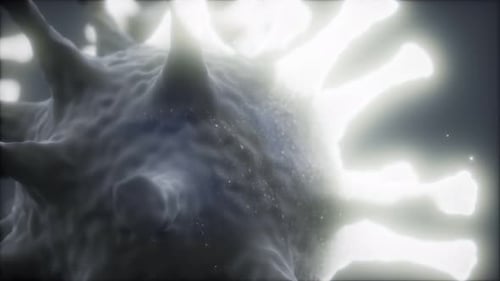 Abstract Glowing Microscopic Organism Animation