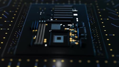 Digitale Leiterplatte Zukunft Supercomputer Cybersicherheit 4K