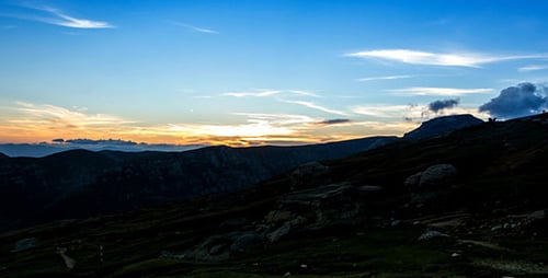 Mountain Range Sunset Time Lapse