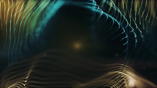 Abstrakter Hintergrund von Glühpartikeln bilden Linien 4k geschleift