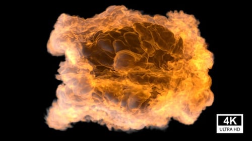 Realistic Fire Explosion with Smoke Effect