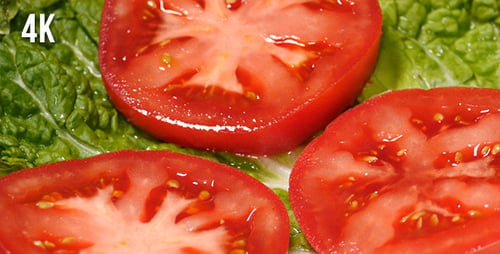 Fresh Tomato Slices on Crisp Lettuce