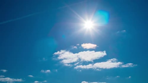 Time Lapse of Clouds Passing Under Blue Sky