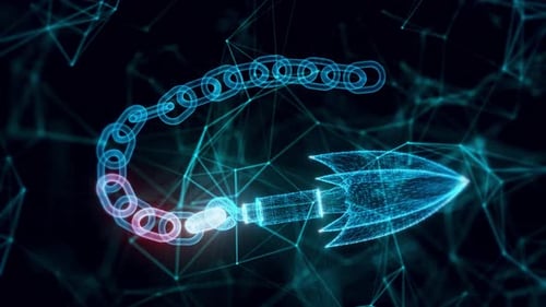 Anchor Chain Hologram Close Up 4k