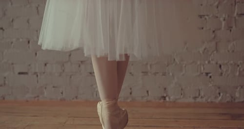 Graceful Ballet Dancer in a Studio