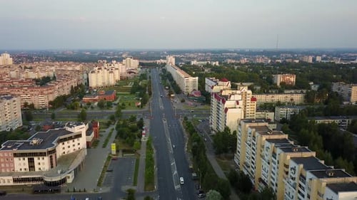 Crossroads Of Chkalov Street And Victory Avenue. City Vitebsk