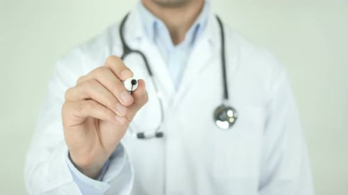 Doctor Writing Pelvic Pain Concept