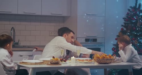 Cozy Christmas Family Dinner at Home