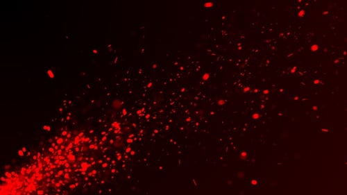 Flying Bright Red Fire Sparks Particles Seamless Looped Background