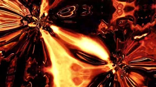 Vibrant Fiery Liquid Flow Abstract Background Seamless Loop