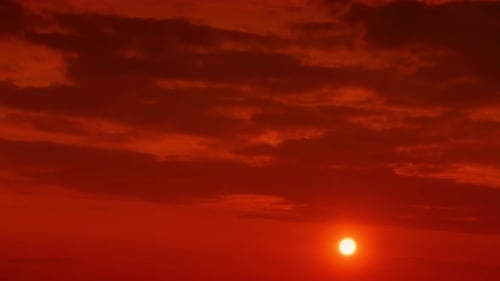 Brilliant Sky at Sunset with Vivid Clouds